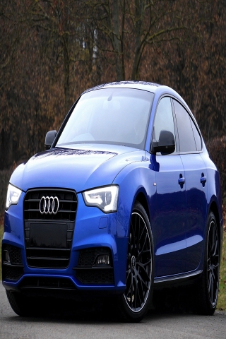 Blue Audi A5 for 320 x 480 Phones resolution