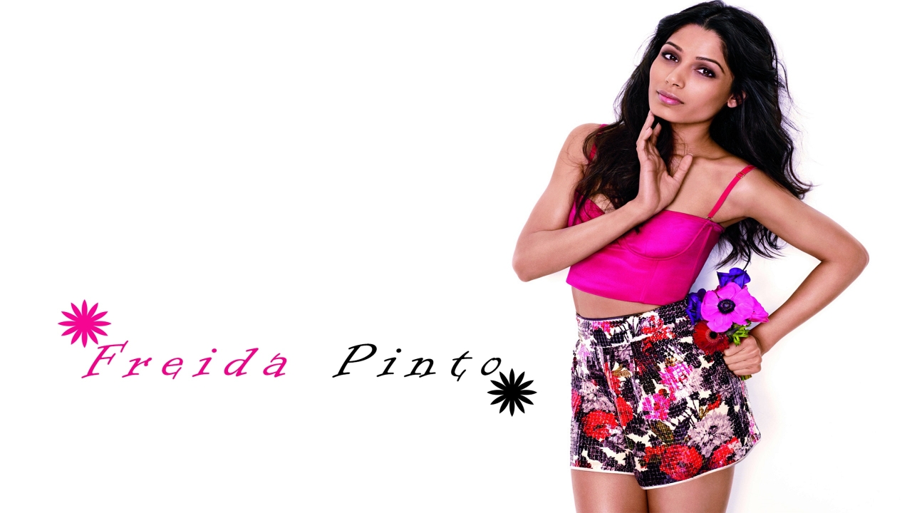 Glamorous Freida Pinto for 1280 x 720 HDTV 720p resolution